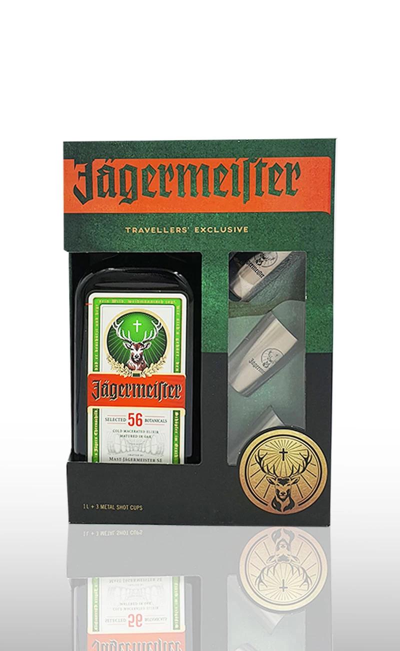 Digestiv, Jagermeister 1L cu 3 pahare