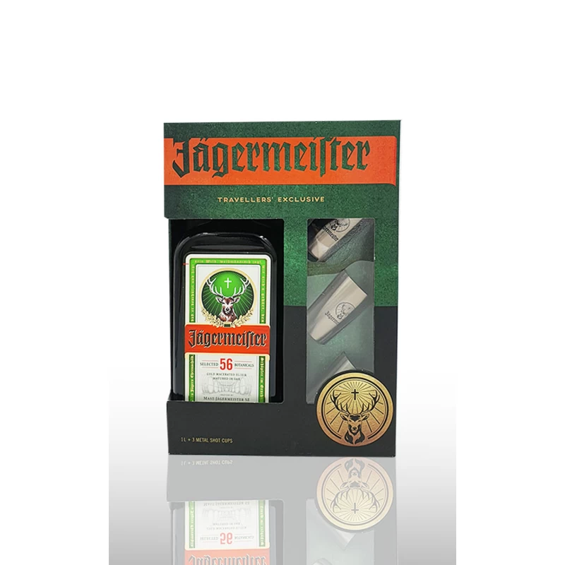 Digestiv, Jagermeister 1L cu 3 pahare