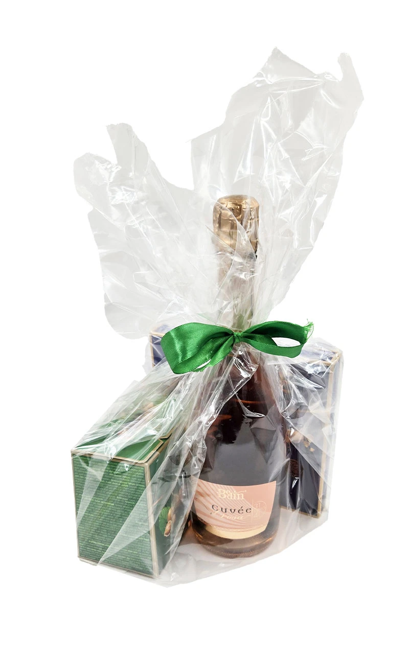 Pachet cadou cu vin spumant Bedin Cuvee, Pergale Bomboane, Trufe