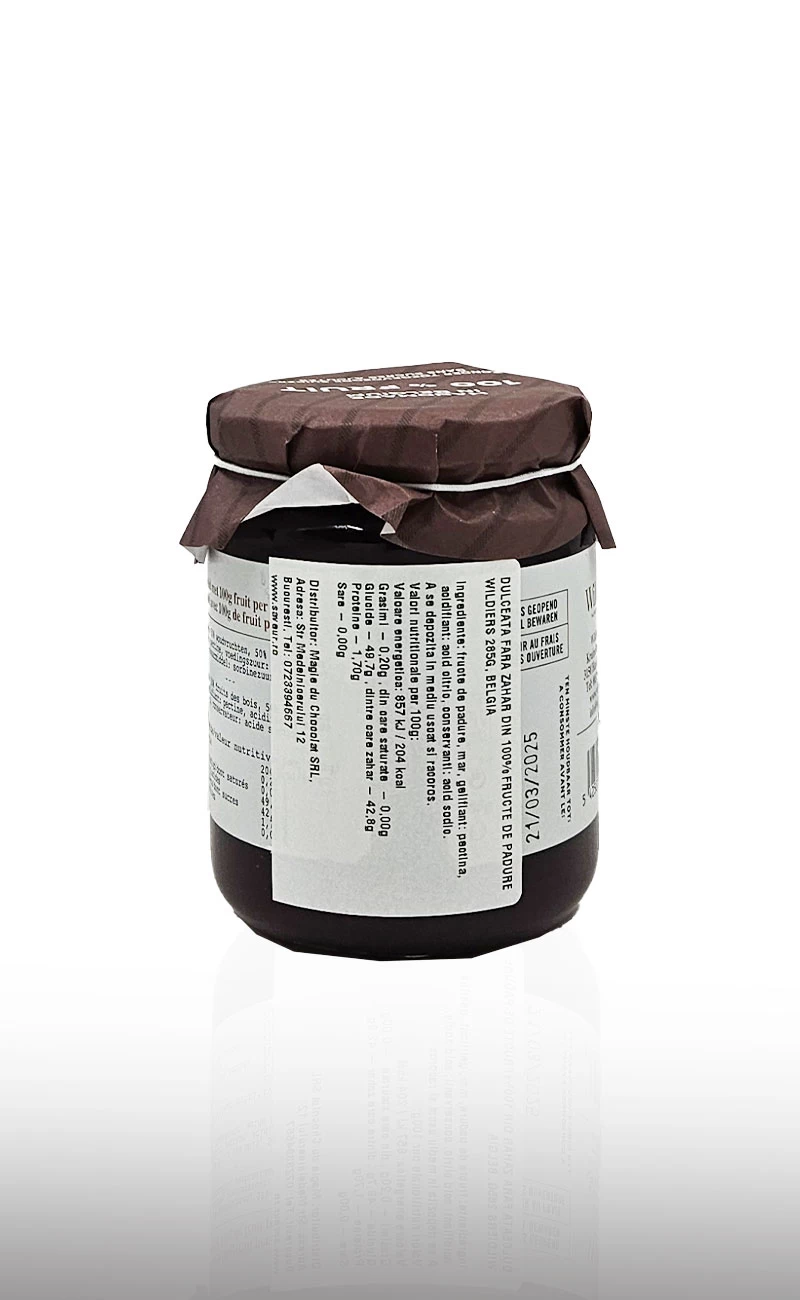 Dulceata Wildiers de fructe de padure fara zahar 285g