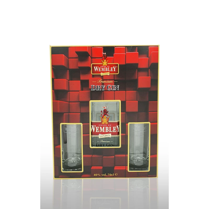 Gin, Wembley 0.7L cu 2 pahare