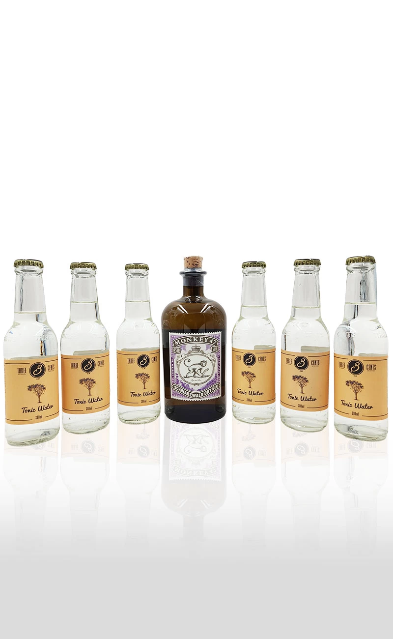 Pachet Gin, Monkey 47 0.5L + 6 buc Apa Tonica