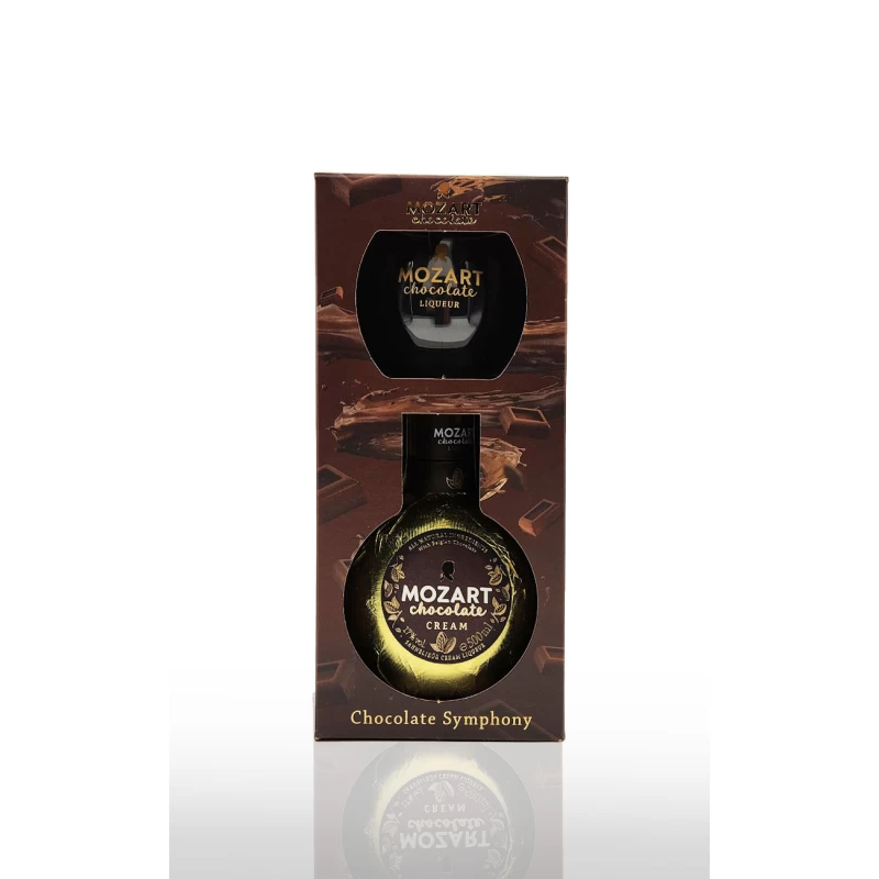 Lichior, Mozart Chocolate Cream 0.7L cu 2 pahare