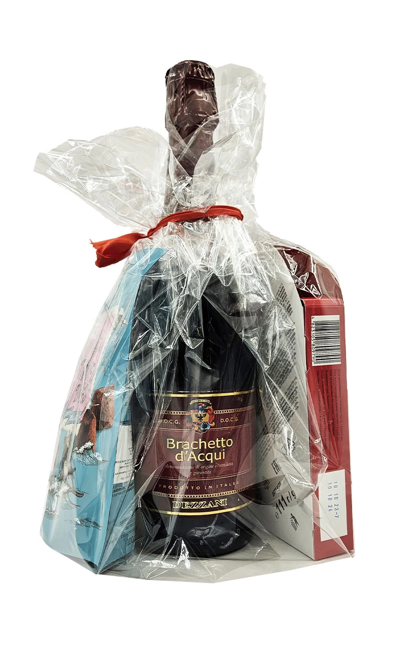 CADOU PACHET VALENTINE`S DAY BRACHETTTO D`ACQUI+DULCIURI
