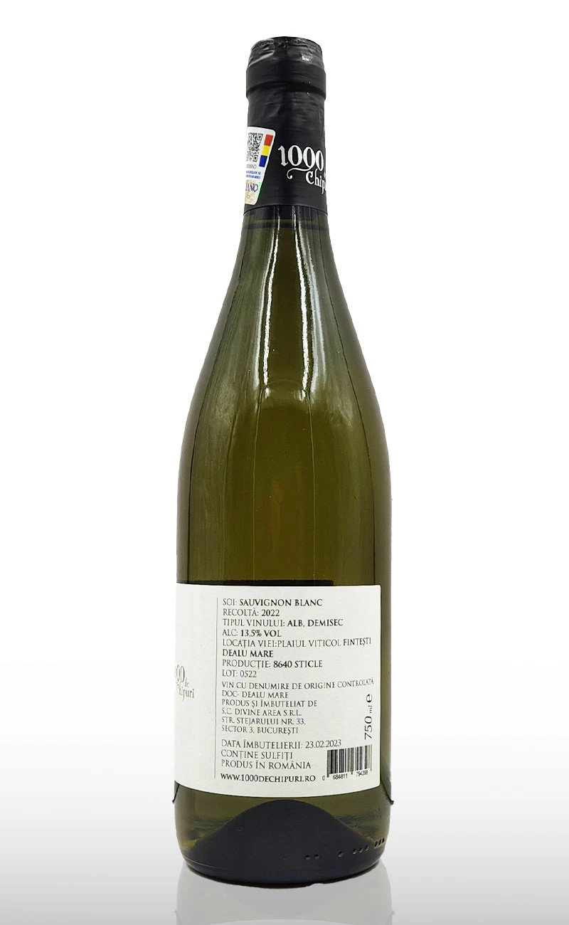 Vin alb demisec, 1000 Chipuri Sauvignon Blanc