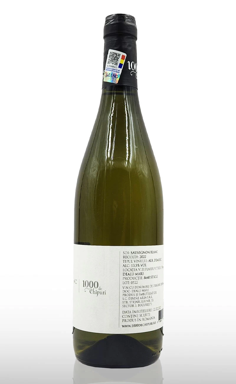 Vin alb demisec, 1000 Chipuri Sauvignon Blanc