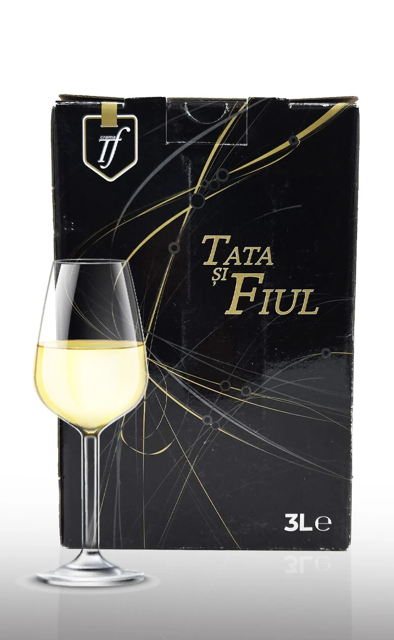Vin alb demisec, Tata si Fiul Chardonnay Bag in Box 3L