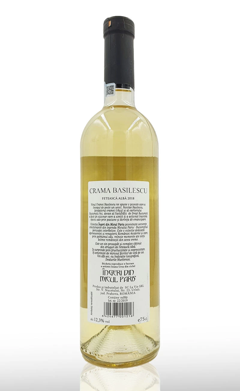 Vin alb sec Feteasca, Basilescu Ingerii din Micul Paris