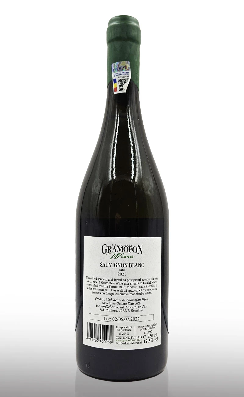 Vin alb sec, Gramofon Sauvignon Blanc