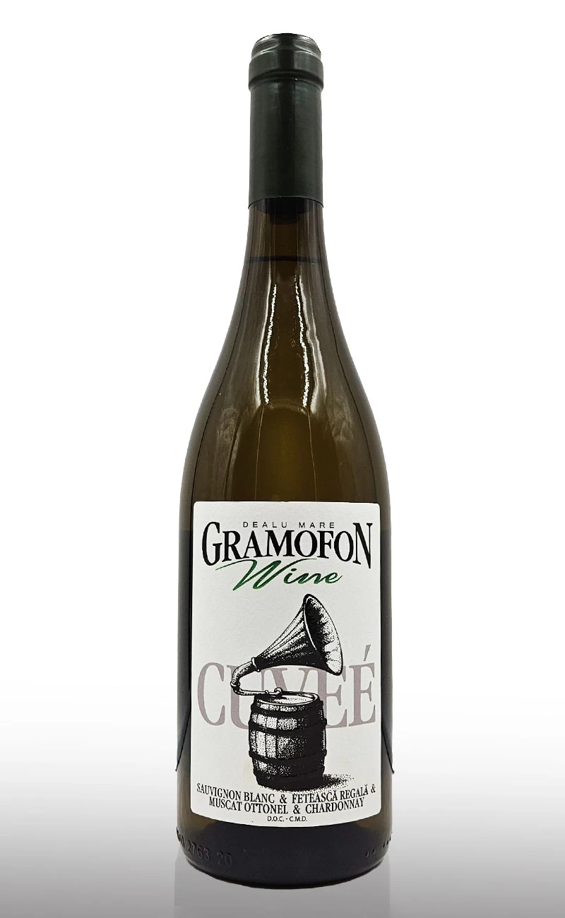 Vin alb sec, Gramofon Sauvignon, Feteasca, Muscat, Chardonnay