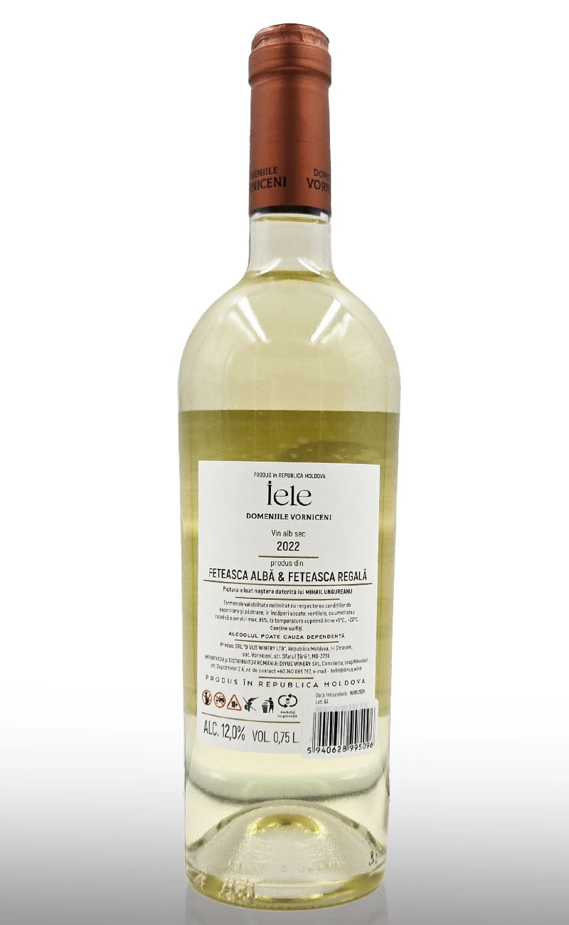 Vin alb sec, Domeniile Vorniceni Iele