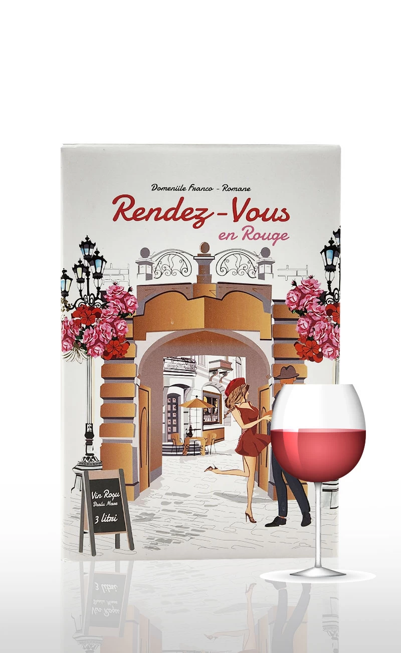 Vin rosu demisec, DFR Rendes Vous Bag in Box 3L
