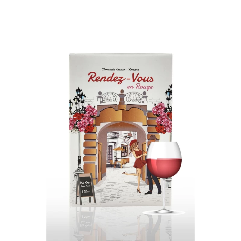 Vin rosu demisec, DFR Rendes Vous Bag in Box 3L