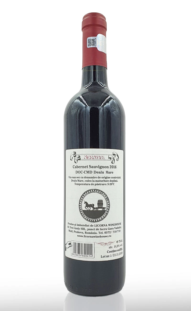 Vin rosu sec, Licorna Serafim Cabernet Sauvignon