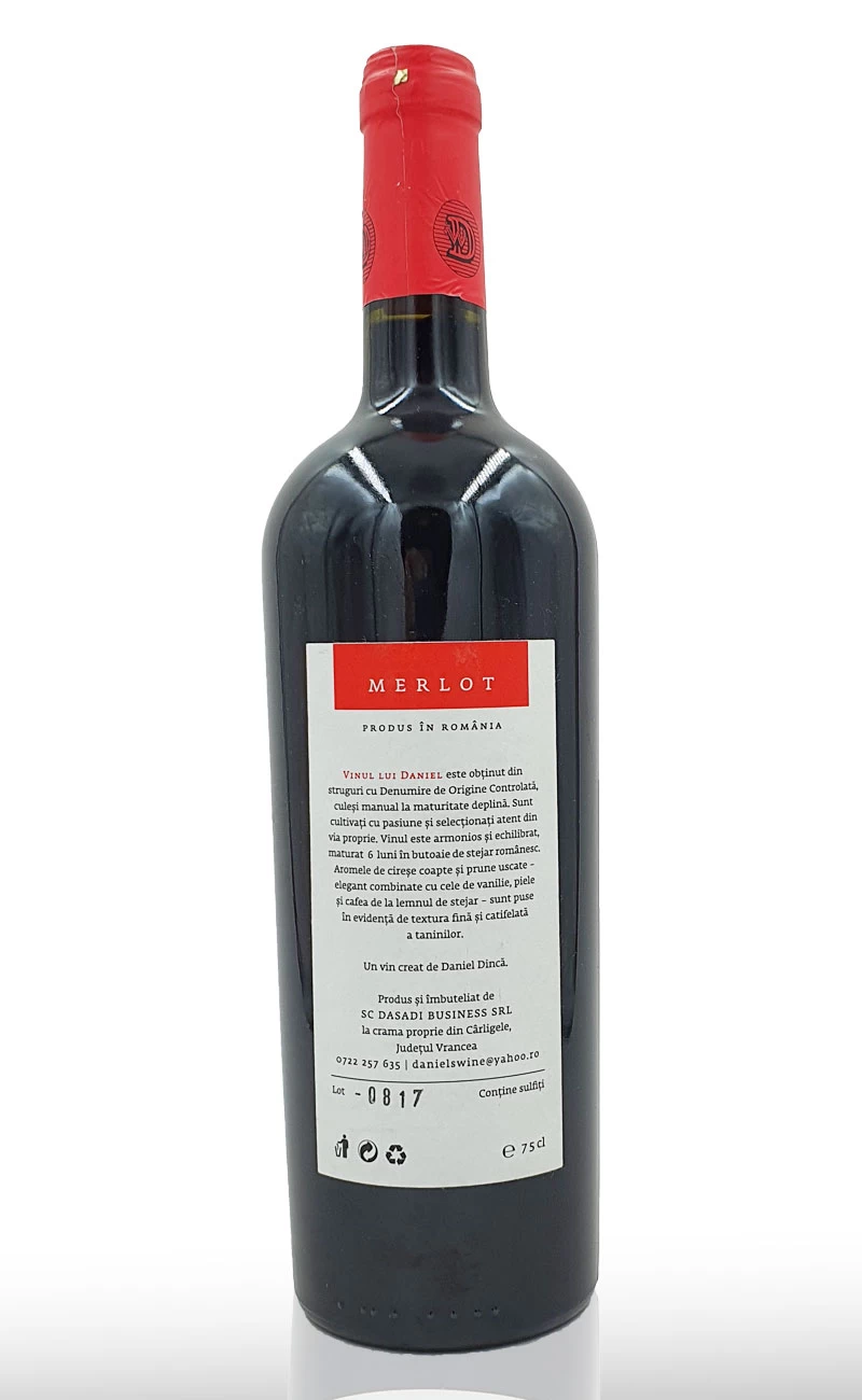 Vin rosu sec, Daniel's Wine Merlot