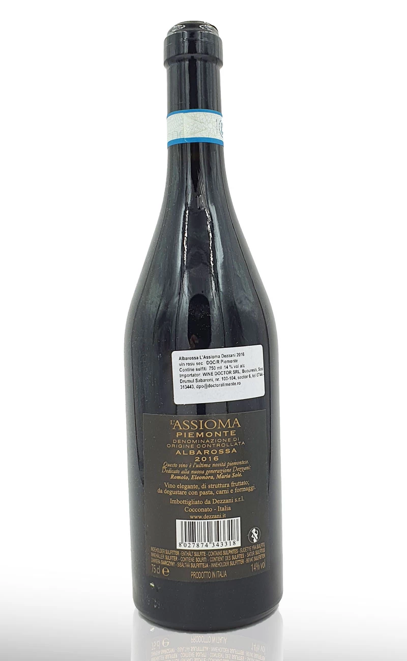 Vin rosu sec, Dezzani Albarossa L'assioma