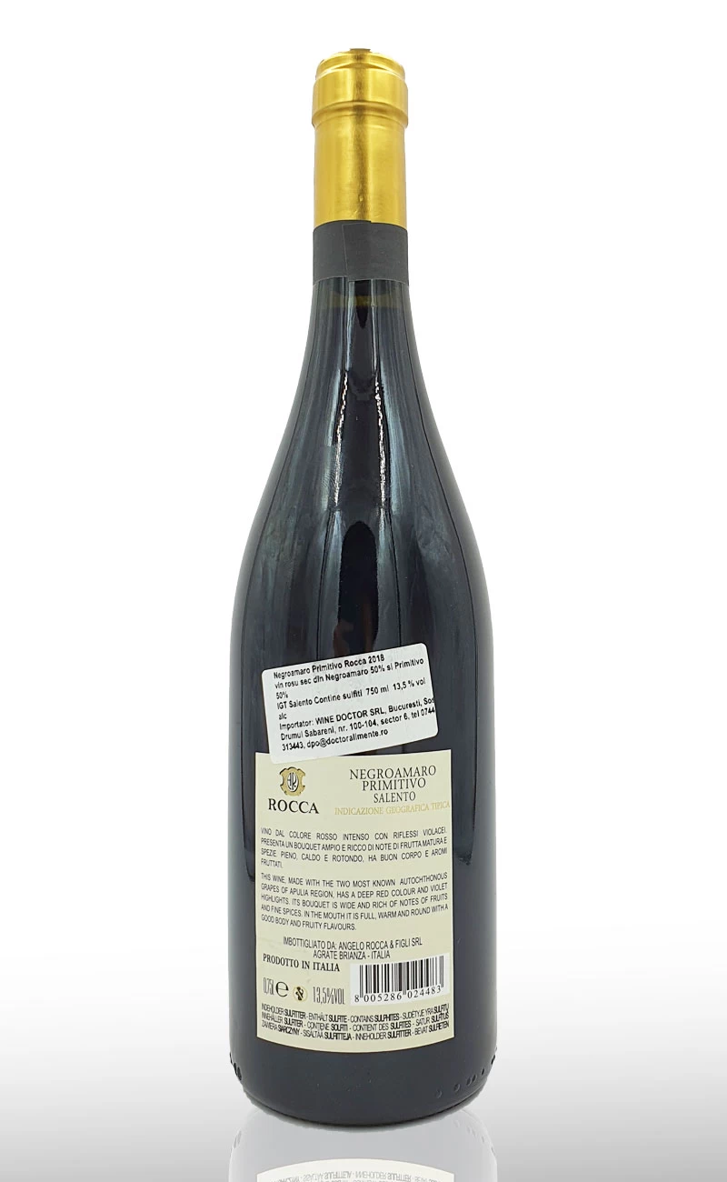 Vin rosu sec, Rocca Negroamaro Primitivo Salento