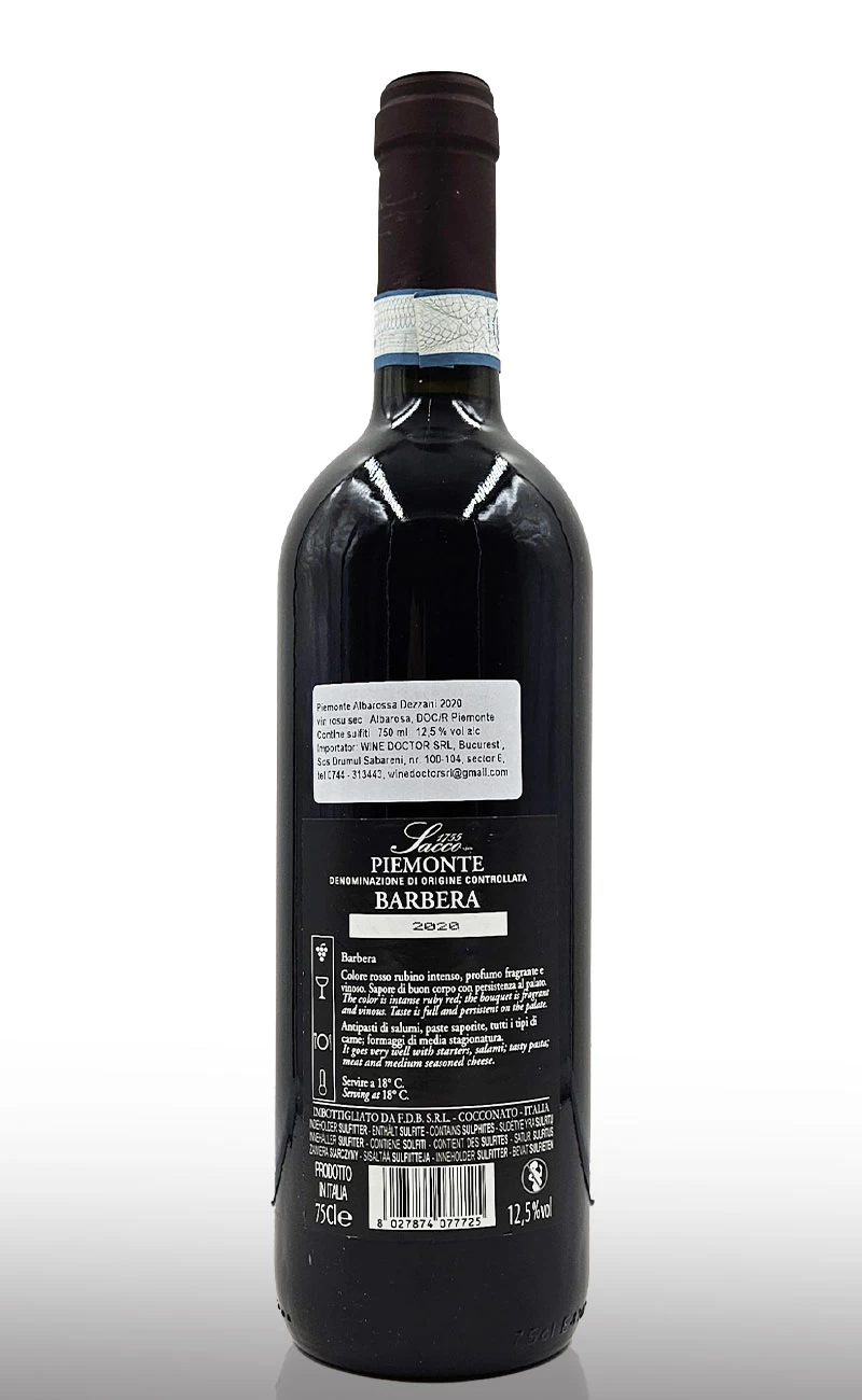 Vin rosu sec, Piemonte Barbera