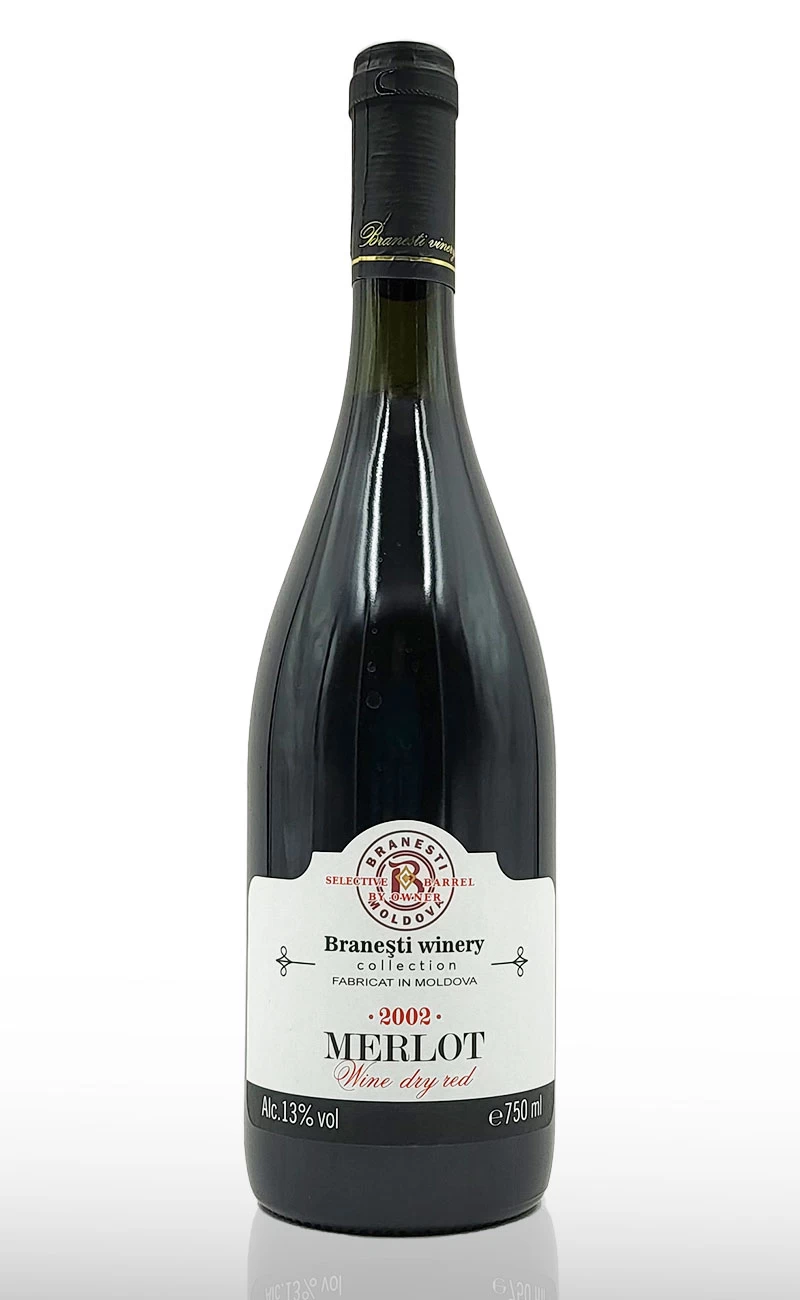 Vin rosu sec, Branesti Merlot Vintage Barique 2002