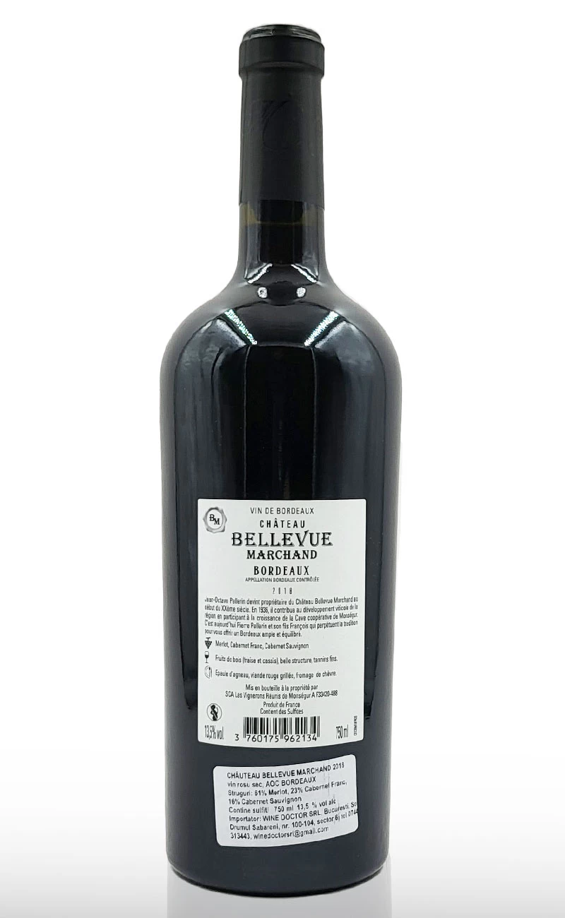 Vin rosu sec, Bordeaux Chateau Bellevue Marchand