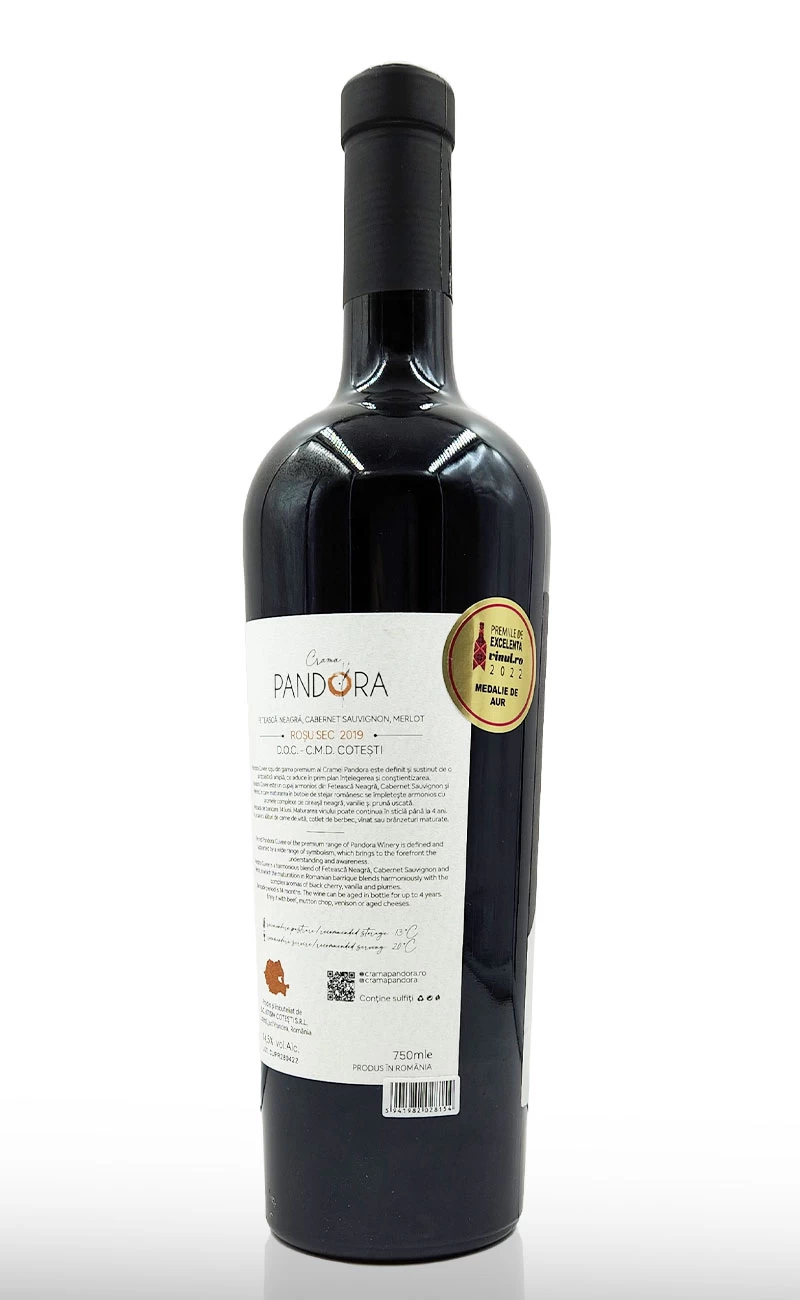 Vin rosu sec, Cuvee Pandora Editie Limitata