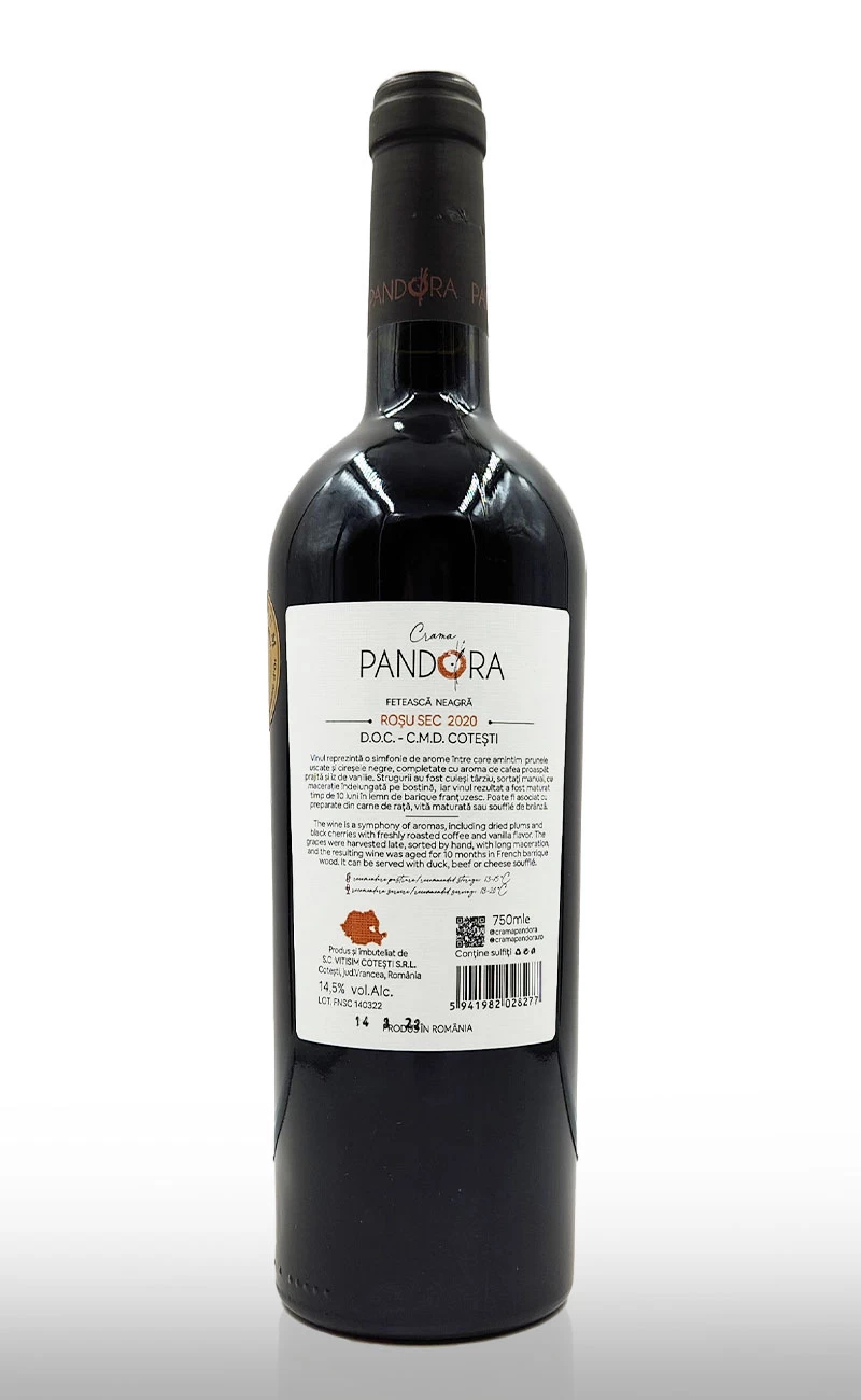Vin rosu sec, Pandora Feteasca Neagra