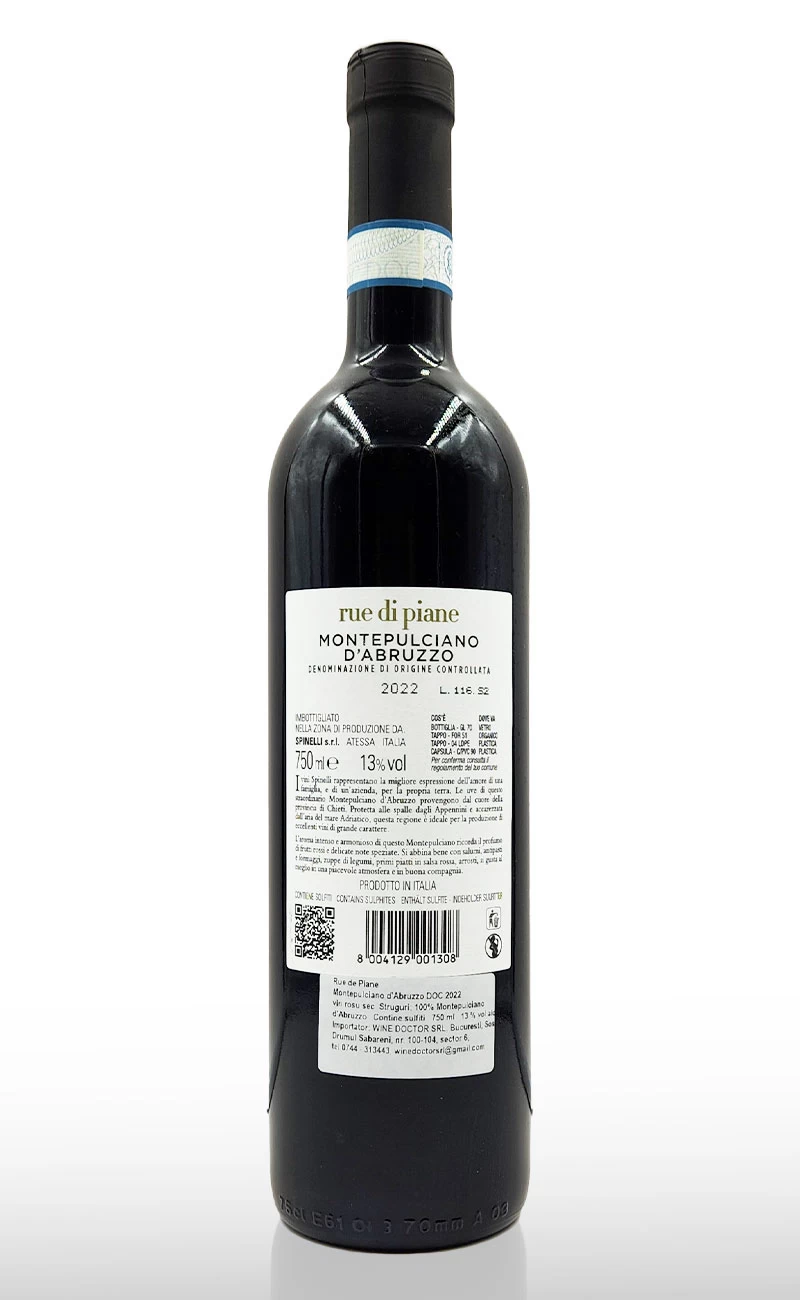 Vin rosu sec, Rue di Piane Montepulciano D'Abruzzo