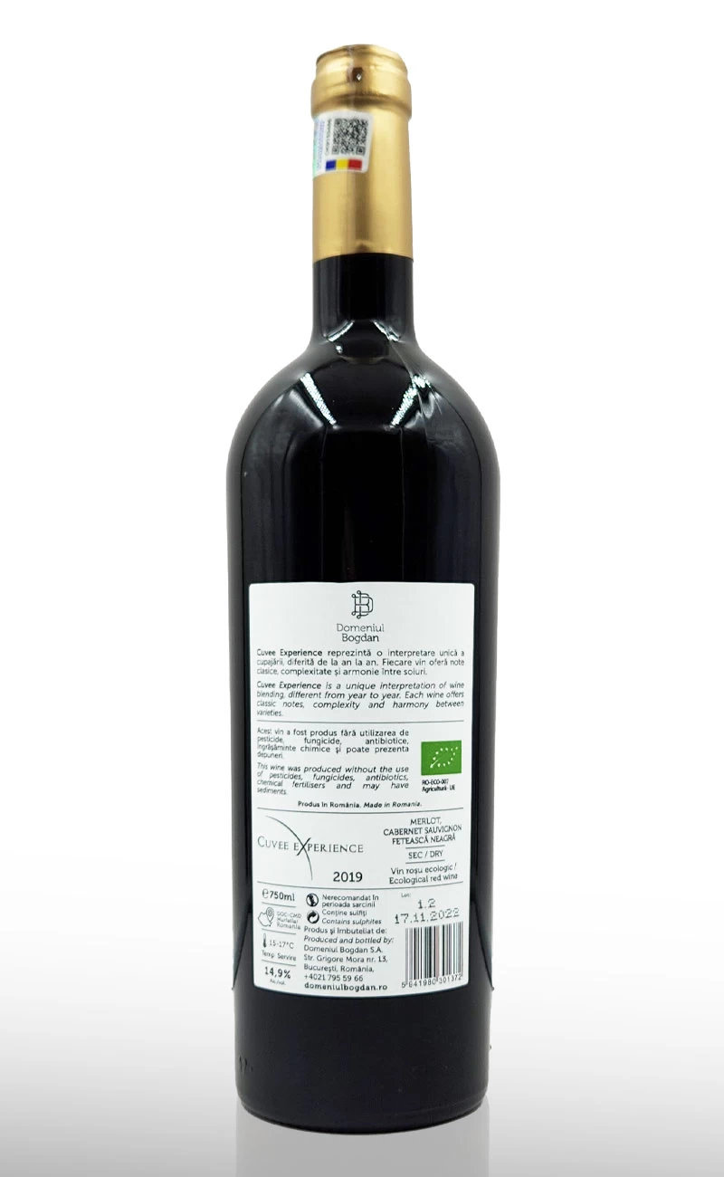 Vin rosu sec, Domeniul Bogdan Cuvee Experience Eco