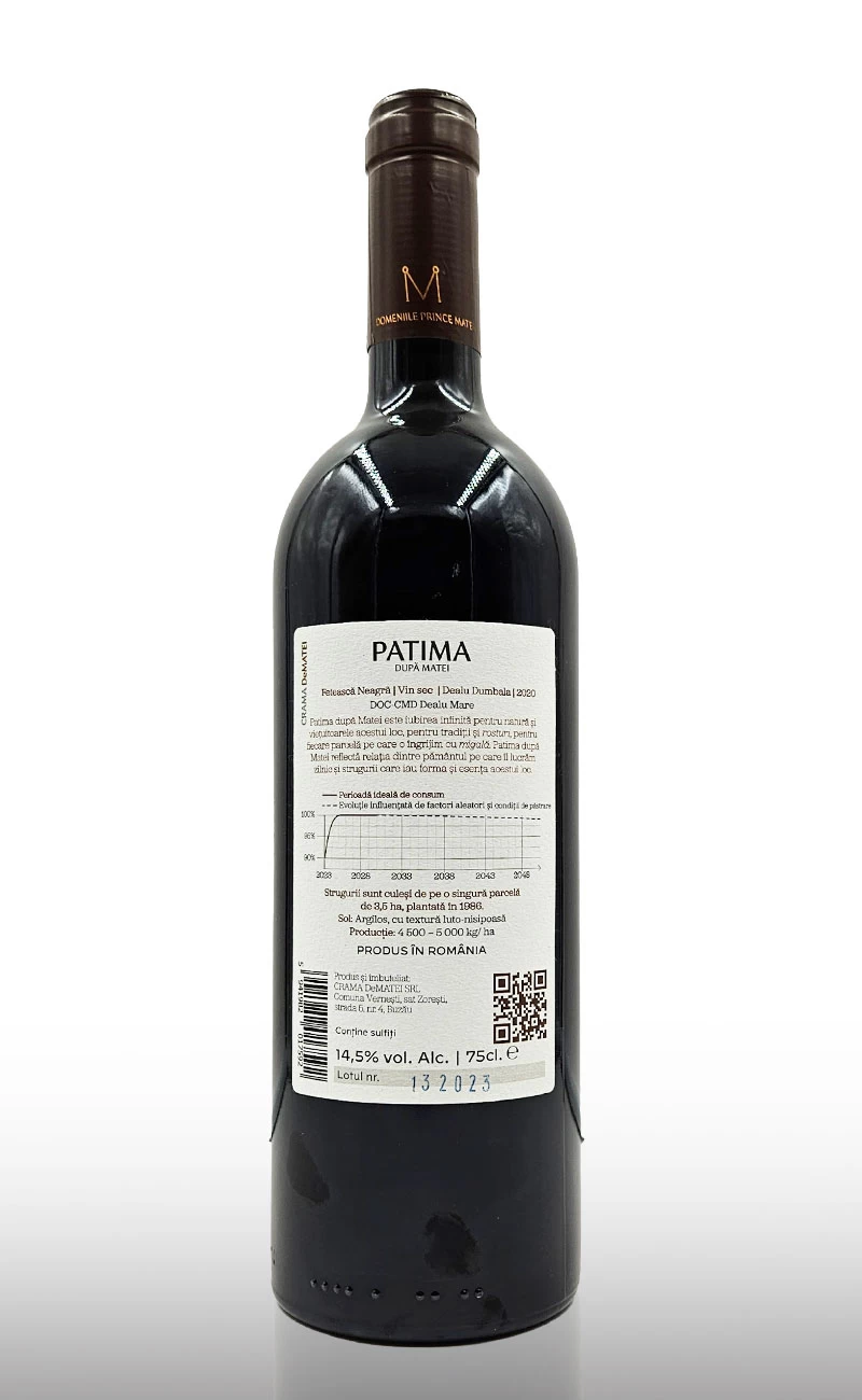 Vin rosu sec, Patima Feteasca Neagra