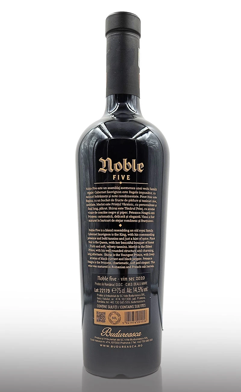 Vin rosu sec, Budureasca Noble Five