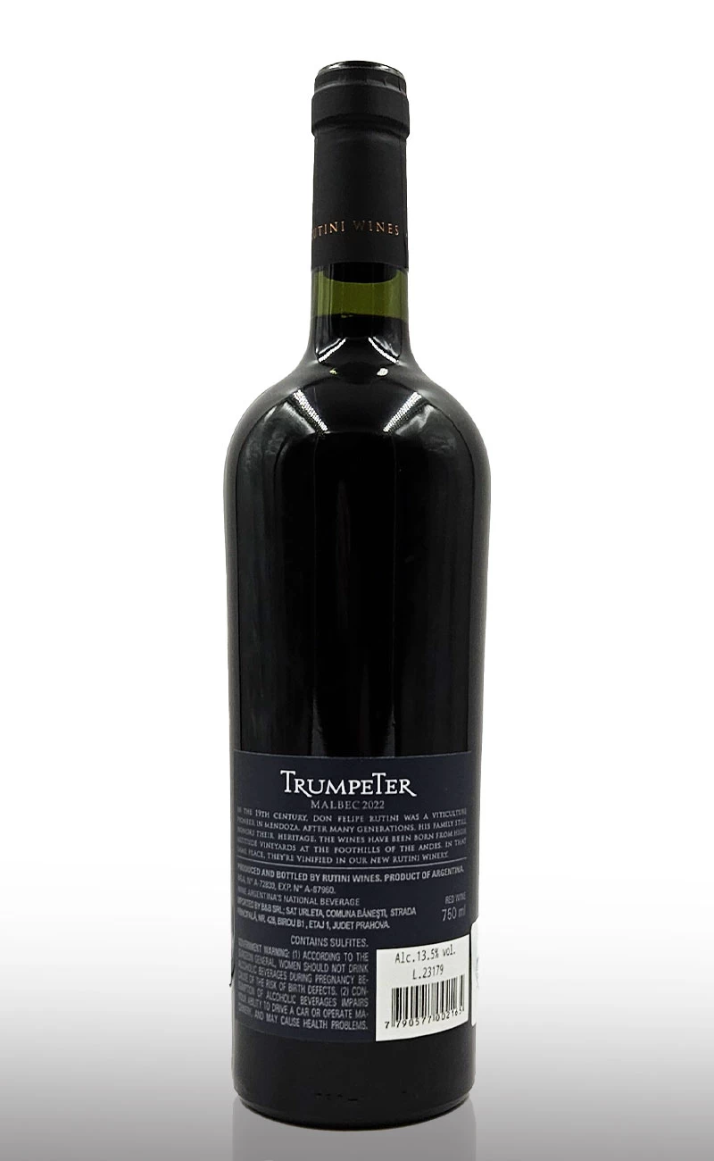 Vin rosu sec, Trumpeter Malbec Argentina