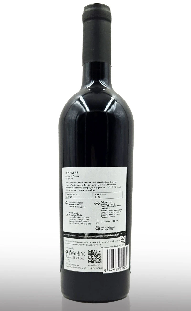 Vin rosu sec, Atu Revedere Codrinschii, Saperavi