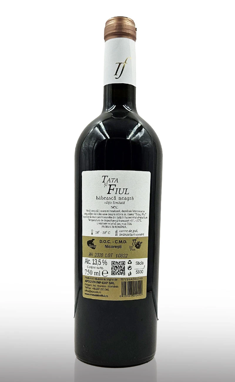 Vin rosu sec, Tata si Fiul Babeasca Neagra Editie Limitata