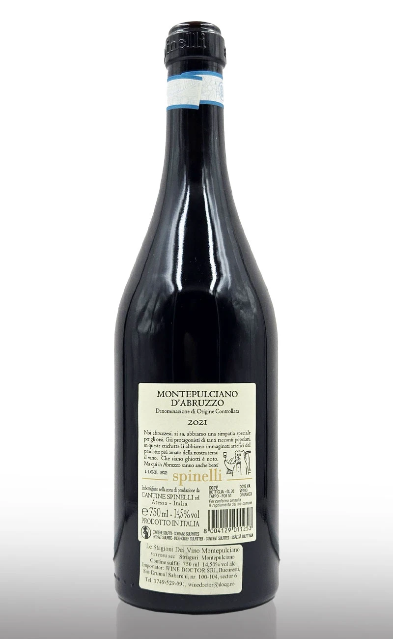 Vin rosu sec, Spinelli Montepulciano D'Abruzzo Le Stagioni del Vino