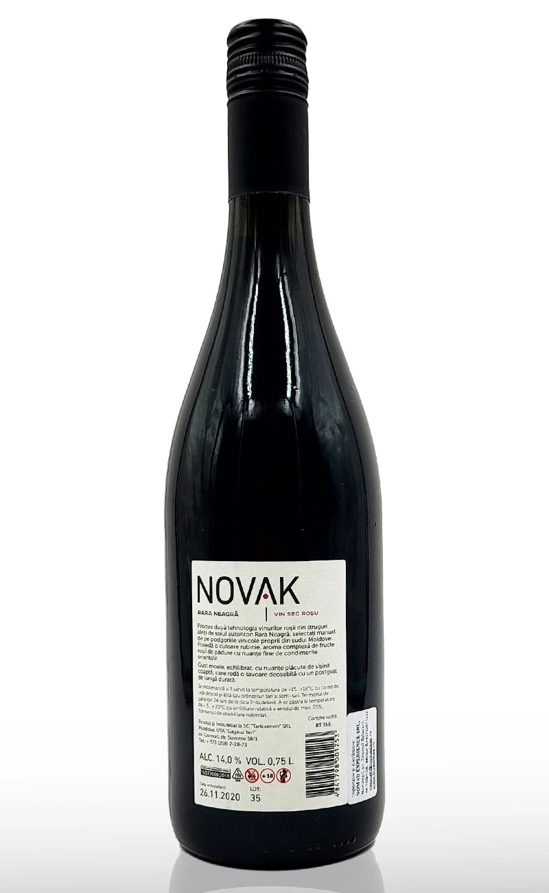 Vin rosu sec, Novak Rara Neagra