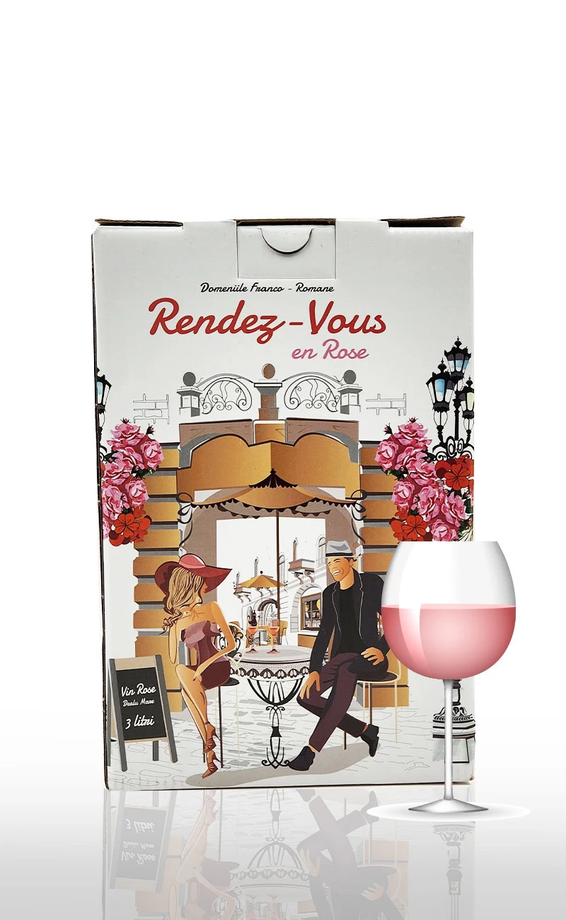 Vin roze demisec, DFR Rendes Vous Bag in Box 3L
