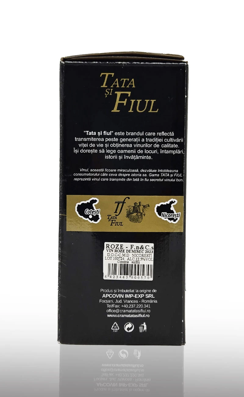Vin roze demisec, Tata si Fiul Bag in Box 3L