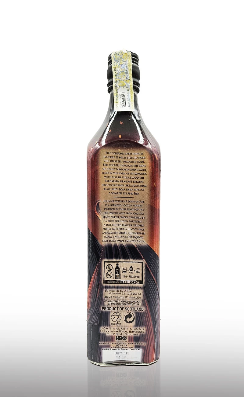 Whisky, Johnnie Walker Black Label A Song of Fire Game of Thrones 0.7L