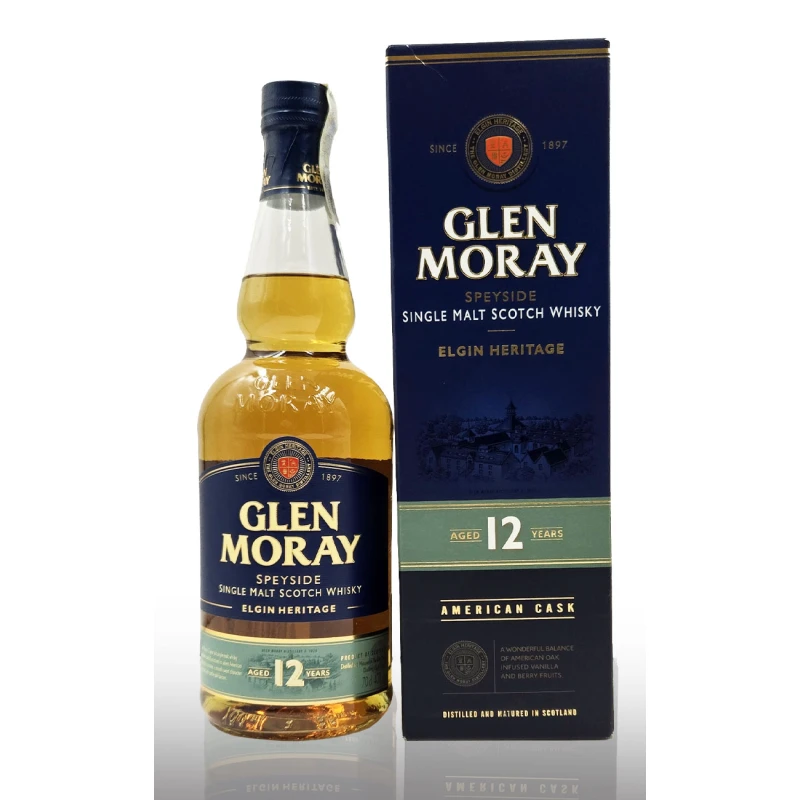 Whisky, Glen Moray Single Malt Scotch 12 ani 0.7L